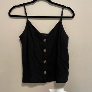 Abercrombie and Fitch Linen Black Tank Top